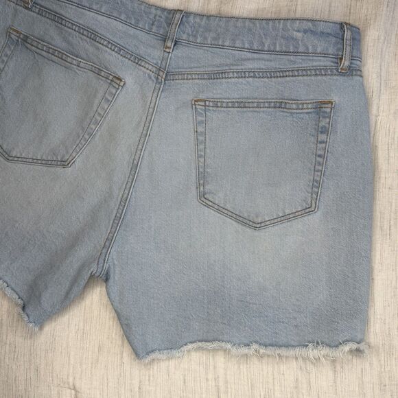 Loft Women's High Rise Denim Cut Off Shorts Light Wash Distressed Size 30/10 - Picture 9 of 14